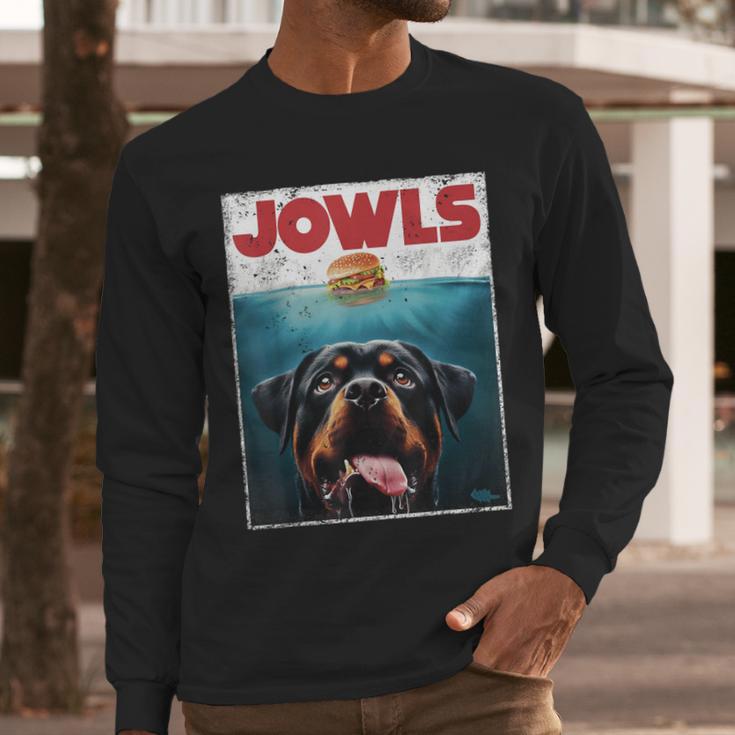 Rottie Rottweiler Jowls Burger Giant Tank Dog Mom Dad Men Long Sleeve T-Shirt
