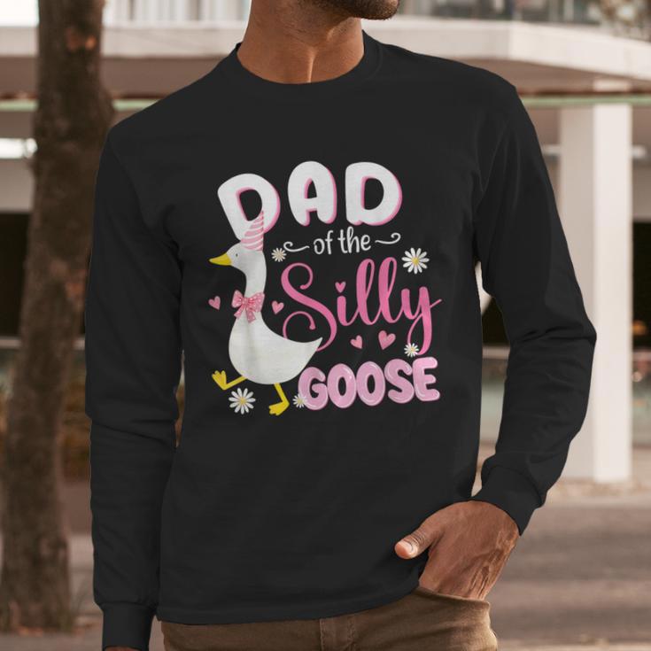 Silly Dad Goose Dad 1st Birthday Family Matching Party Men Long Sleeve T-Shirt