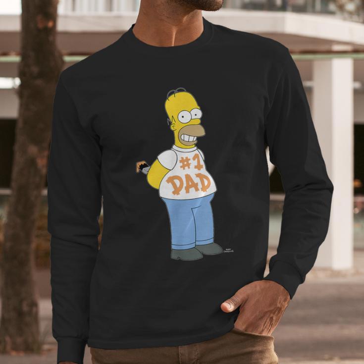The Simpsons Homer Number 1 Dad Father's Day V2 Men Long Sleeve T-Shirt