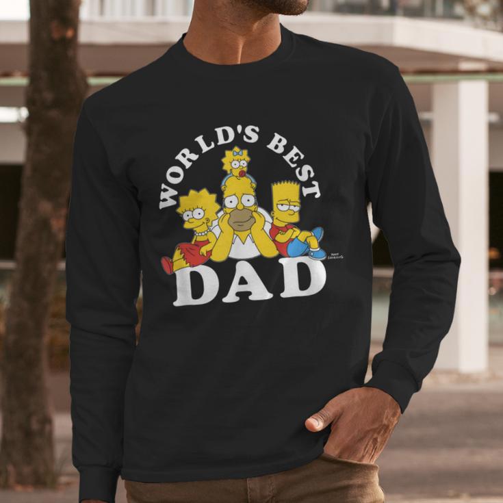 The Simpsons World's Best Dad Father's Day Group V2 Small Men Long Sleeve T-Shirt