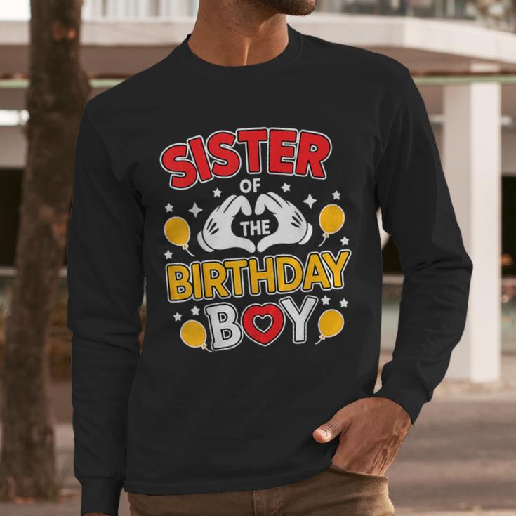 Sister Of The Birthday Boy Family Matching Dad Mom Men Long Sleeve T-Shirt