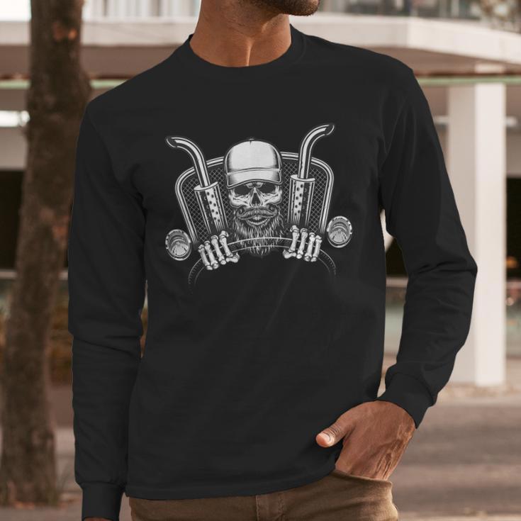 Skeleton Truck Driver Big Trucking Trucker Dad Men Long Sleeve T-Shirt Skeleton Truck Driver Big Trucking Trucker Dad Men Long Sleeve T-Shirt