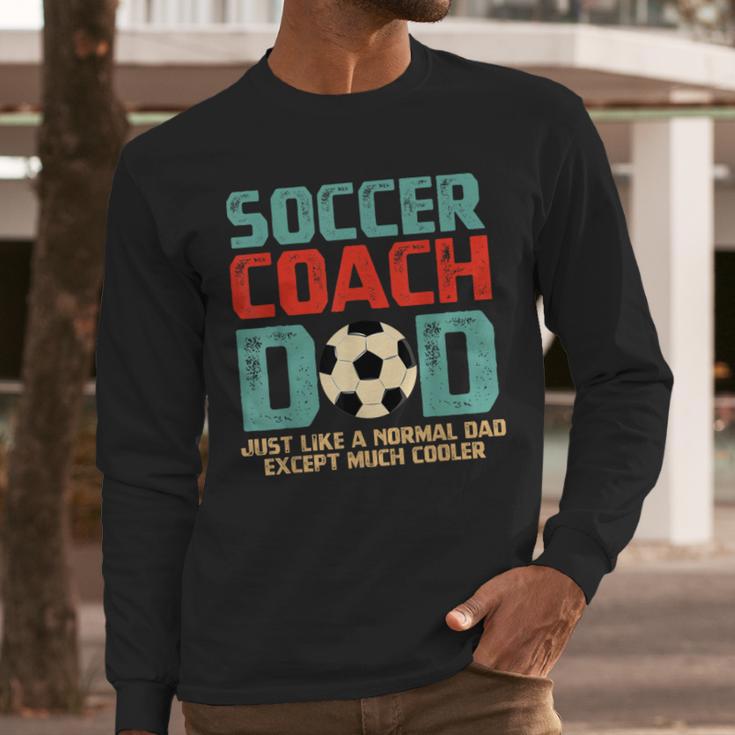 Soccer Coach Dad T-Shirt Men Long Sleeve T-Shirt