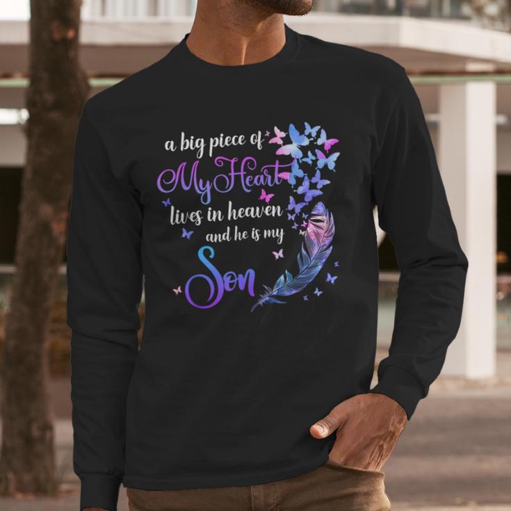 My Son Lives In Heaven Memorial Quotes Love Mom Dad Matching Men Long Sleeve T-Shirt My Son Lives In Heaven Memorial Quotes Love Mom Dad Matching Men Long Sleeve T-Shirt