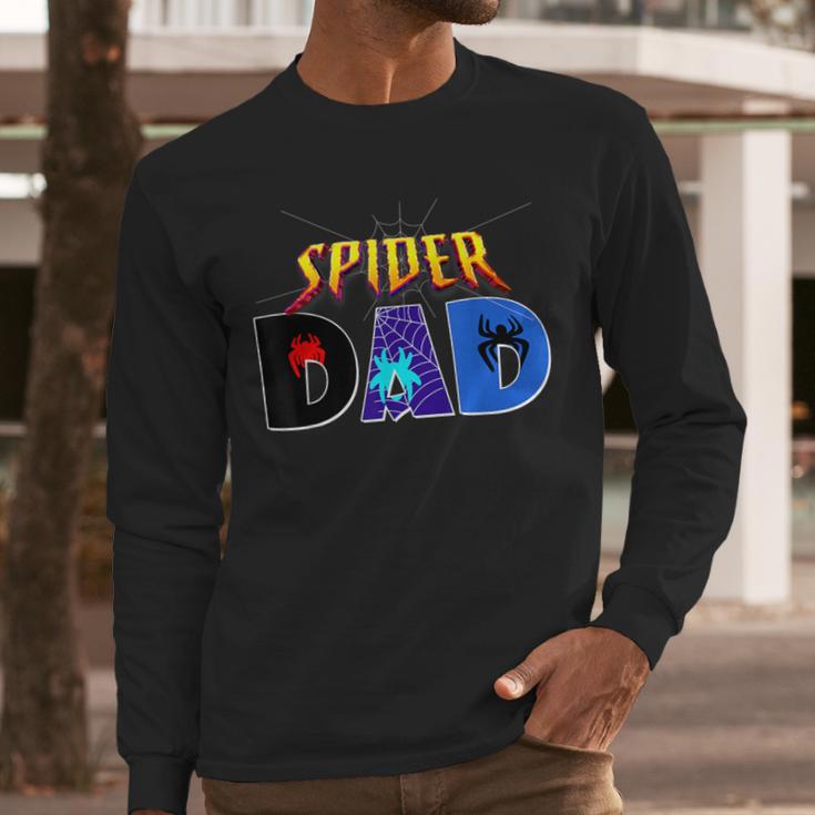 Spider Dad Shirt Birthday Fathers Day Halloween Costumes Pjs Men Long Sleeve T-Shirt