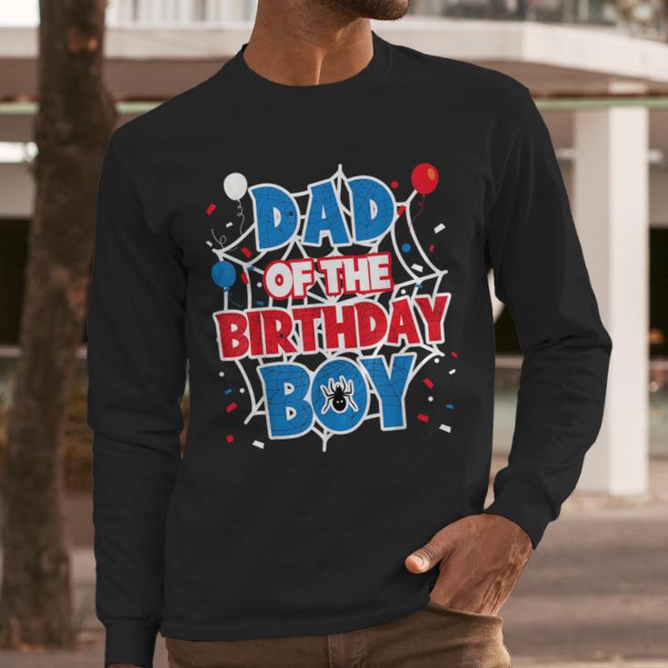 Spider Web Dad Of The Birthday Boy Men Long Sleeve T-Shirt