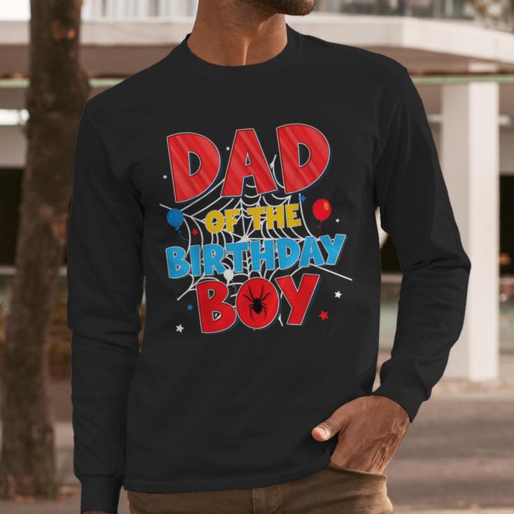 Spider Web Family Matching Dad Of The Birthday Boy Men Long Sleeve T-Shirt Spider Web Family Matching Dad Of The Birthday Boy Men Long Sleeve T-Shirt