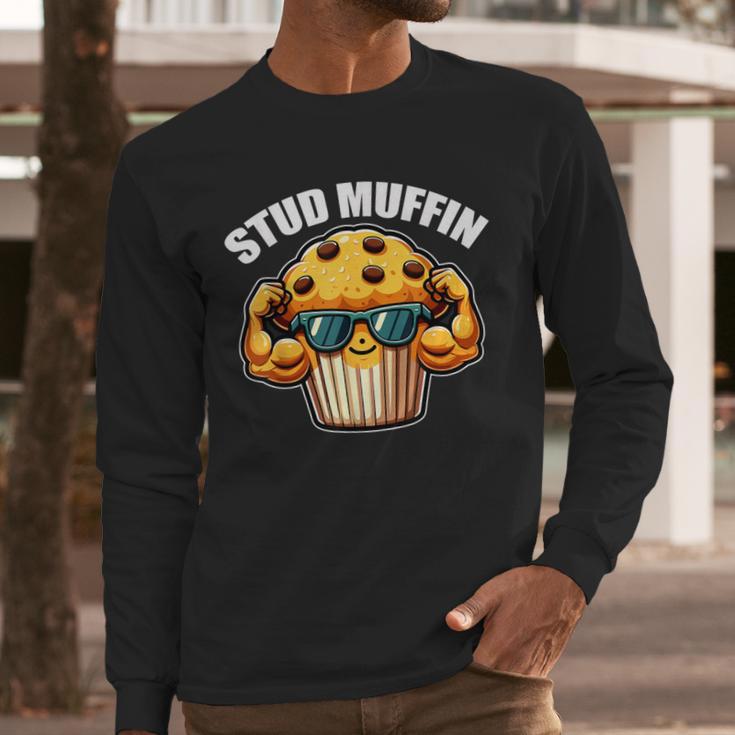 Stud Muffin Muffin Lover Dad Boyfriend Men Boys Men Long Sleeve T-Shirt