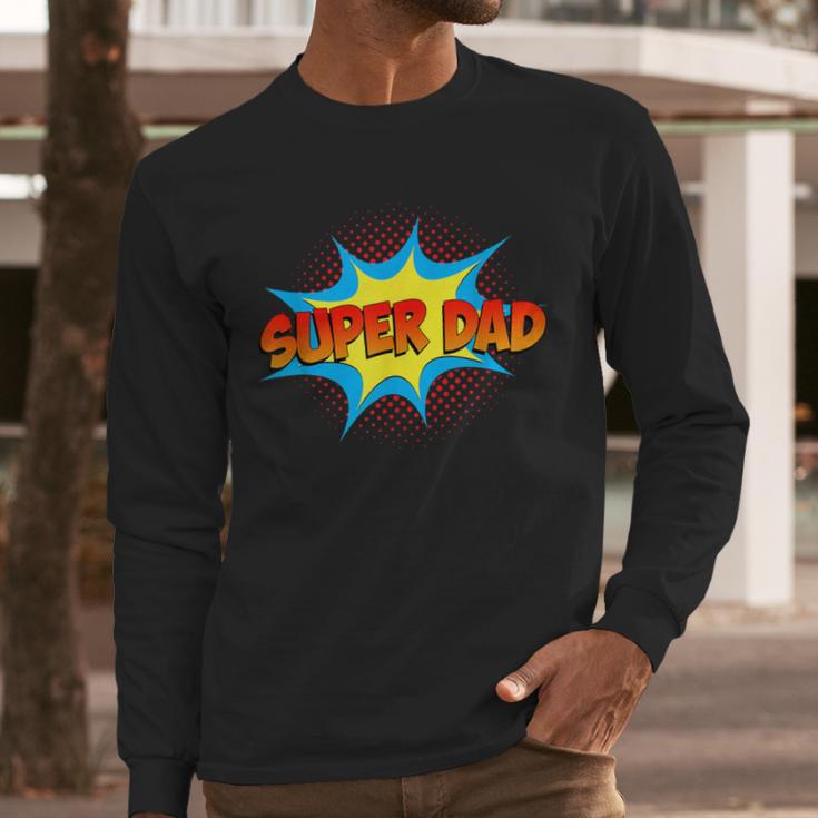 Super Dad Family Matching Superhero Comics Set Fathers Day Men Long Sleeve T-Shirt