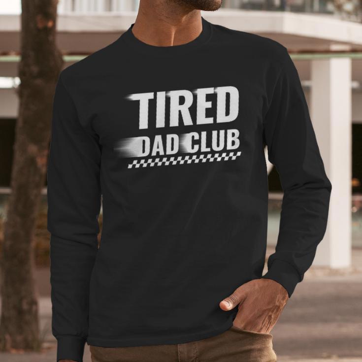 Tired Dad Club Maze Track Back 2 Sided Men Long Sleeve T-Shirt