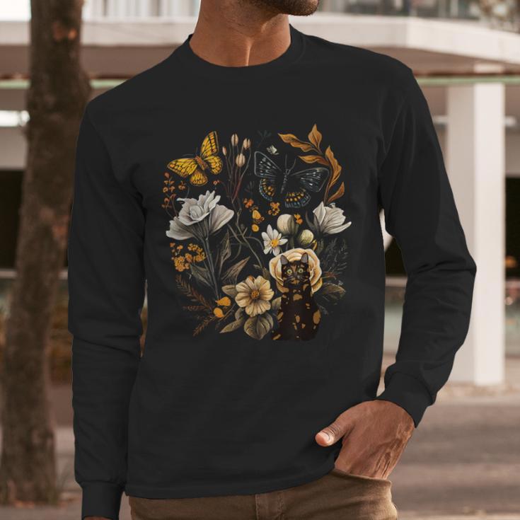 Tortie Cat Owner Flowers Tortie Cat Mom Tortie Cat Dad Men Long Sleeve T-Shirt