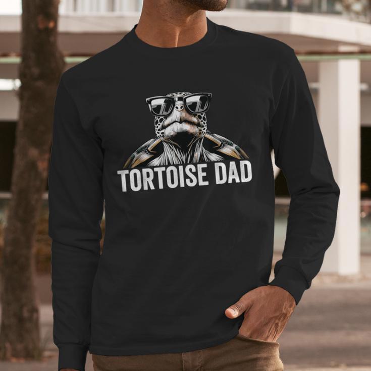 Tortoise Dad Tortoise With Sunglasses Vintage Tortoise Dad Men Long Sleeve T-Shirt