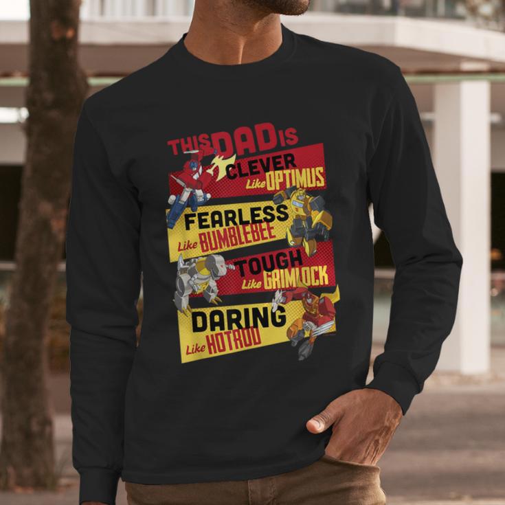 Transformers Father's Day Vintage Autobots Line Up Dad Is Men Long Sleeve T-Shirt