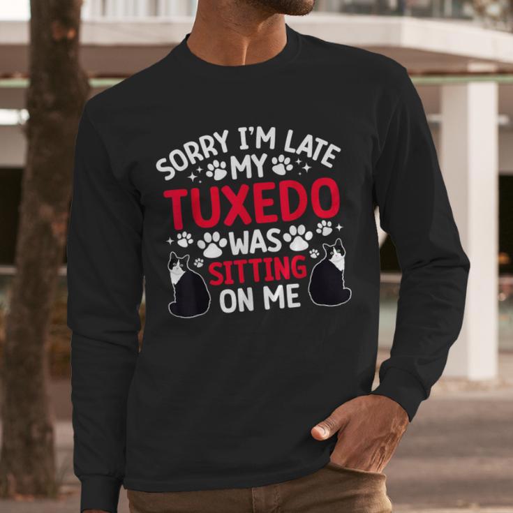 Tuxedo Cat Owner Tuxedo Cat Dad Tuxedo Cat Mom Men Long Sleeve T-Shirt