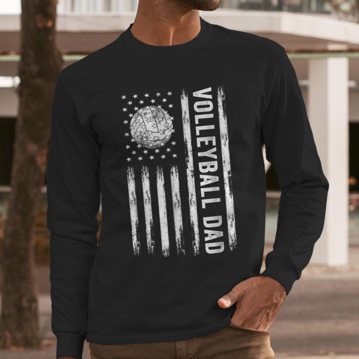 USA Flag Volleyball Dad Father's Day Men Long Sleeve T-Shirt USA Flag Volleyball Dad Father's Day Men Long Sleeve T-Shirt