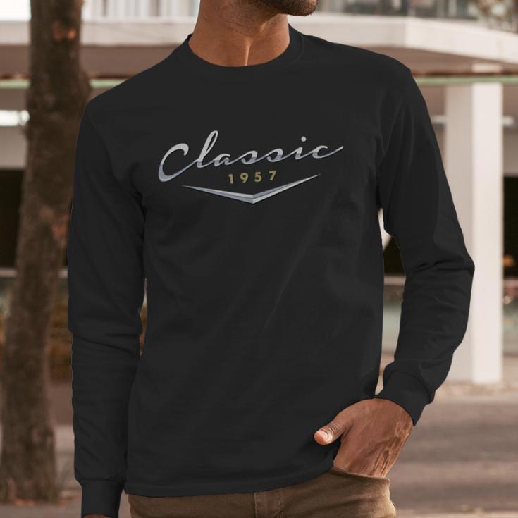 Vintage Classic 1957 Birthday For Dad Husband T-Shirt Men Long Sleeve T-Shirt