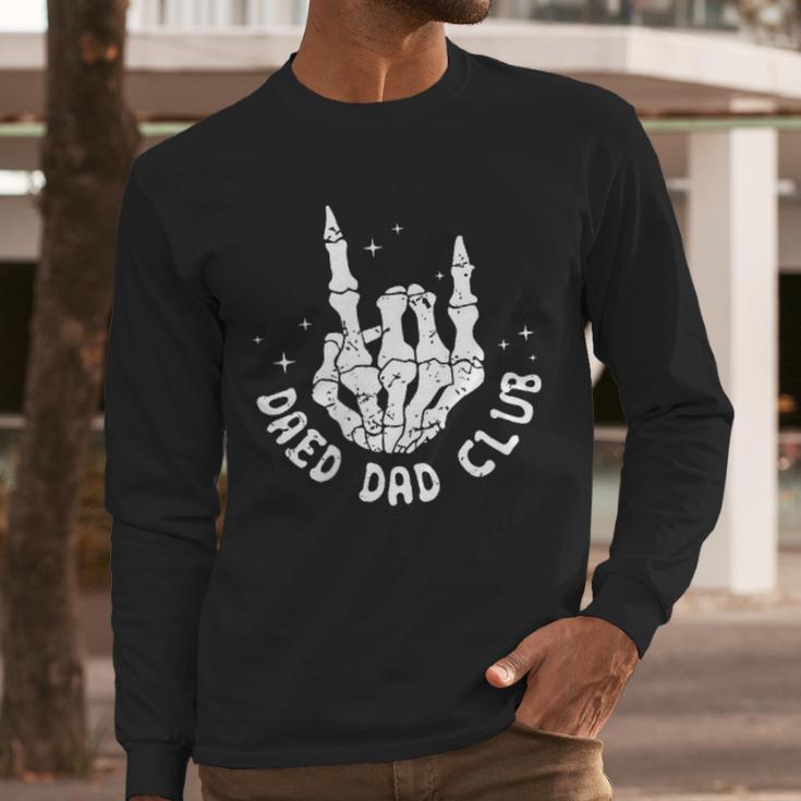 Vintage Dead Dad Club Matching 2 Sides Fathers Day Men Long Sleeve T-Shirt