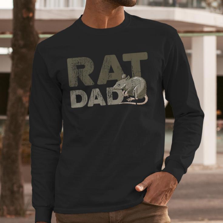 Vintage Distressed Rat Dad Men Long Sleeve T-Shirt