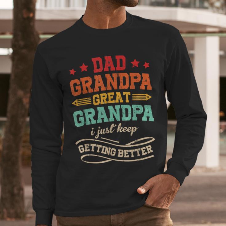 Vintage Great Grandpa For Fathers Day Dad Papa Grandpa Men Long Sleeve T-Shirt