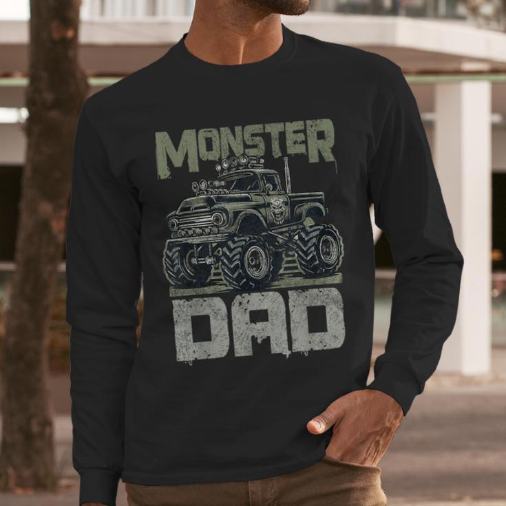 Vintage Monster Truck Lover DAD Family Matching Birthday Men Long Sleeve T-Shirt