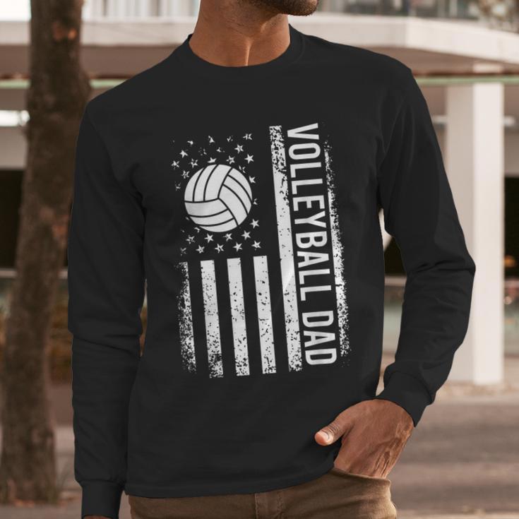 Vintage Volleyball Dad USA Flag Retro Fathers Day Daddy Papa Men Long Sleeve T-Shirt Vintage Volleyball Dad USA Flag Retro Fathers Day Daddy Papa Men Long Sleeve T-Shirt