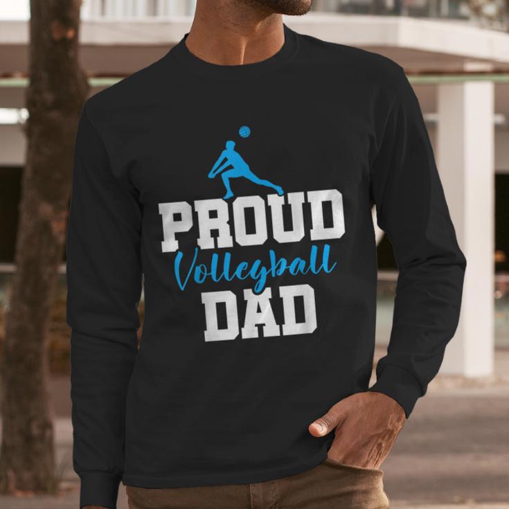Volleyball Player Team Dad Father Proud Volleyball Dad Men Long Sleeve T-Shirt