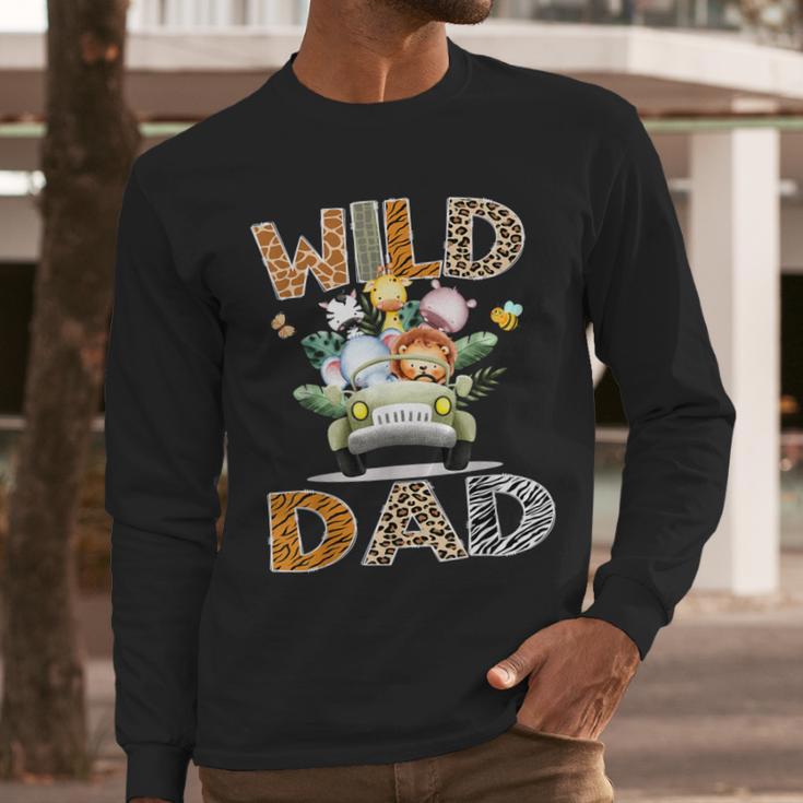 Wild Dad 1St Birthday Safari Jungle Animal Truck Men Long Sleeve T-Shirt