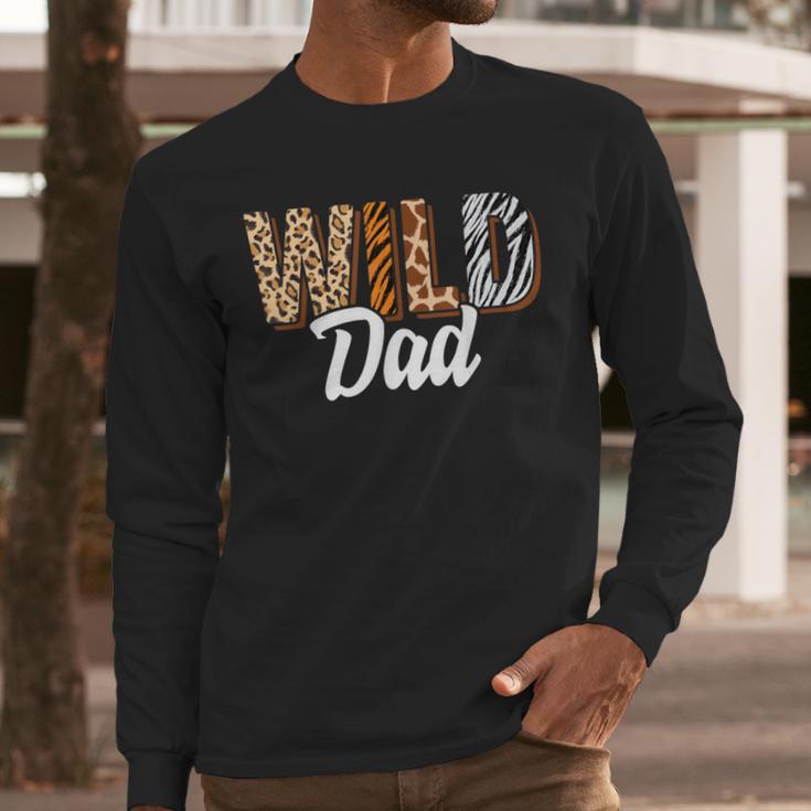 Wild Dad Zoo Born Two Be Wild B-Day Safari Jungle Animal Men Long Sleeve T-Shirt