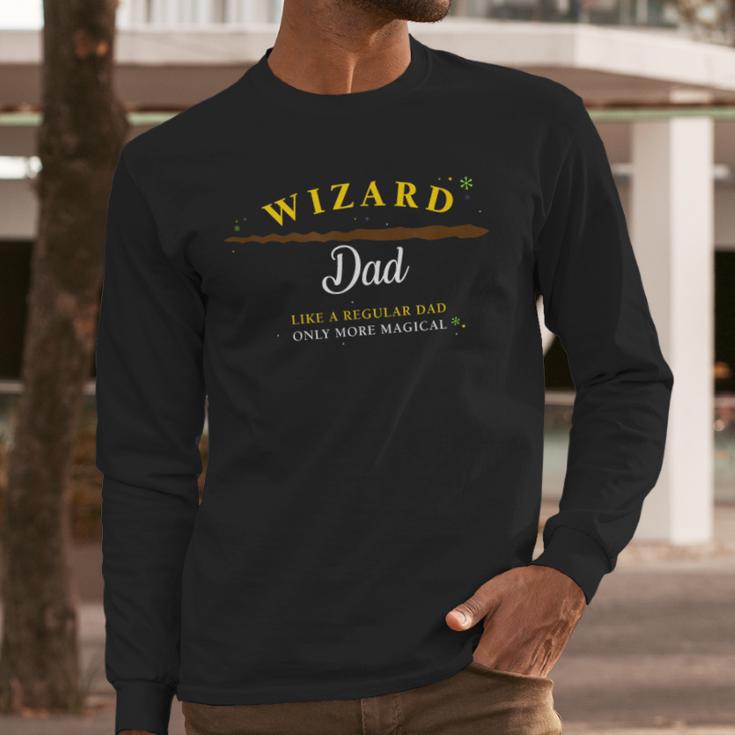 Wizard Dad Shirt Cute Magical Men Long Sleeve T-Shirt