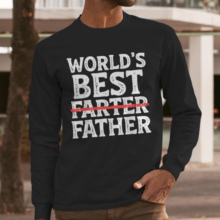 World's Best Father Farter Dad Daddy Papa Joke Men Long Sleeve T-Shirt