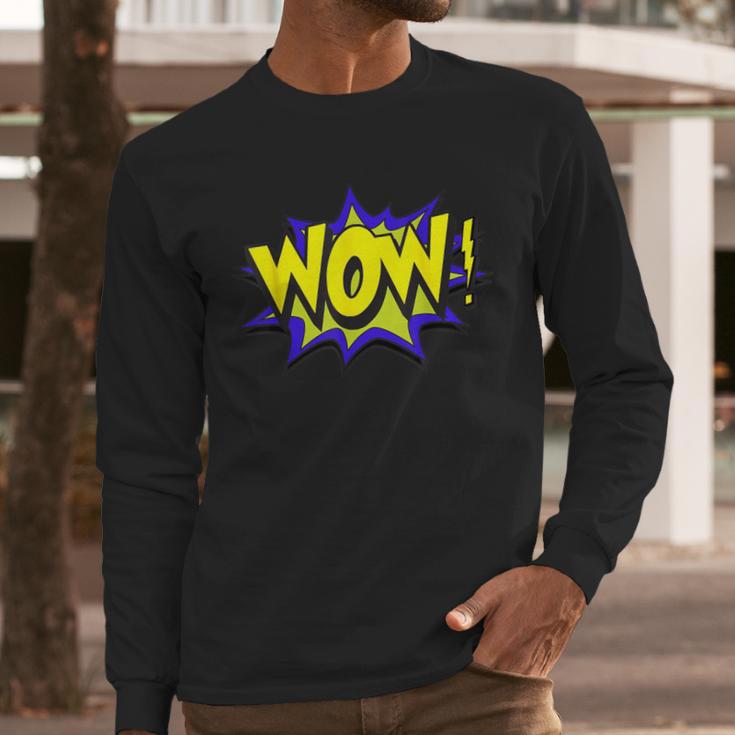 WowShirt WOW Dad Mom Men Women Boys Girls Tee Men Long Sleeve T-Shirt