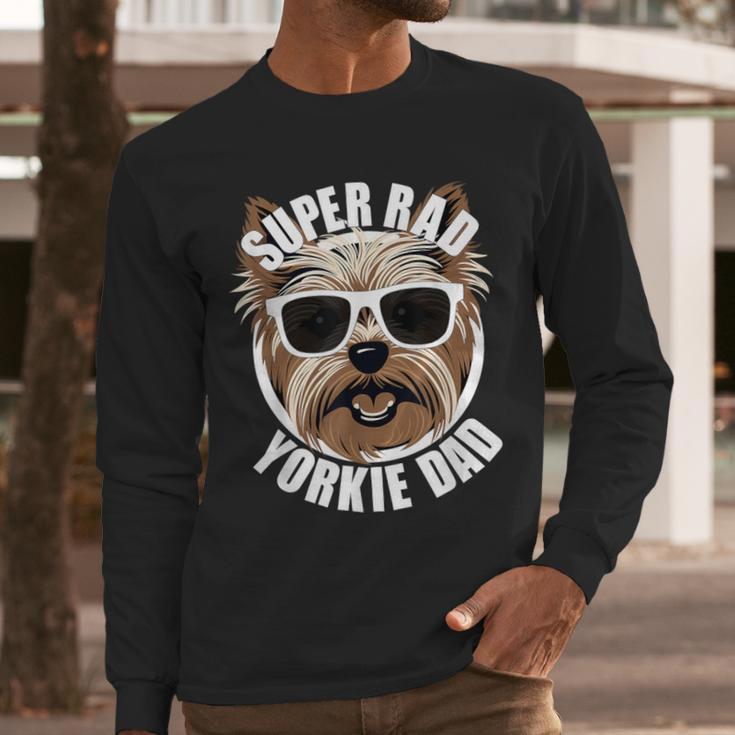 Yorkie Dad Father’s Day Yorkshire Terrier Dog Dad Men Long Sleeve T-Shirt