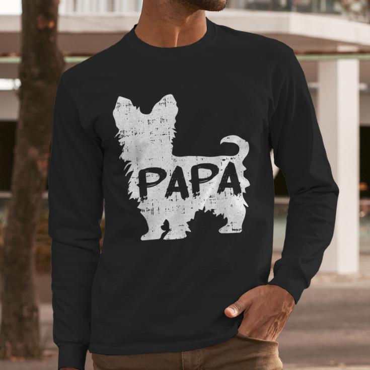 Yorkshire Terrier Papa Dog Puppy Doggie Pet Lover Yorkie Dad Men Long Sleeve T-Shirt Yorkshire Terrier Papa Dog Puppy Doggie Pet Lover Yorkie Dad Men Long Sleeve T-Shirt