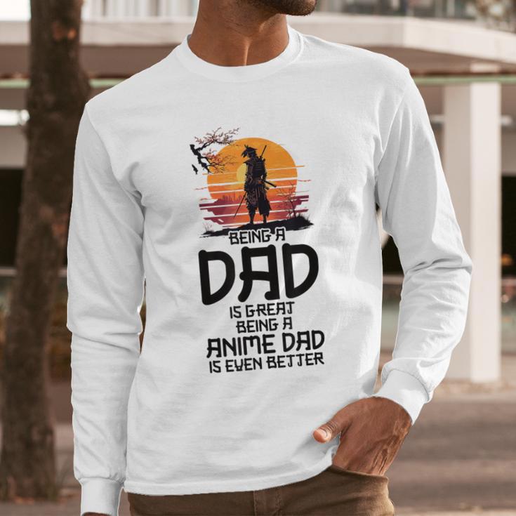 Anime Dad Jokes Father's Day Anamae Otaku Manga Japan Men Long Sleeve T-Shirt