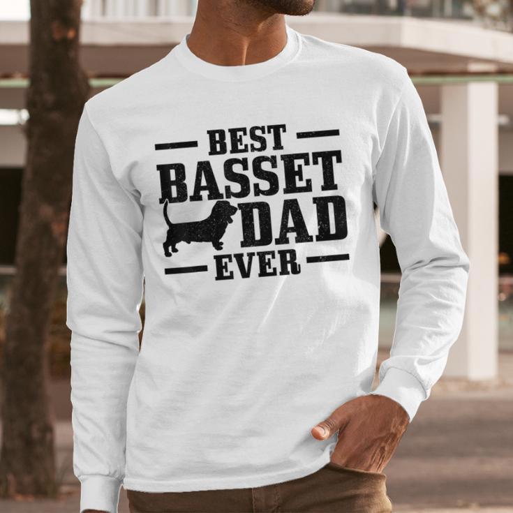 Basset Dad Dog Papa Basset Hound Men Men Long Sleeve T-Shirt
