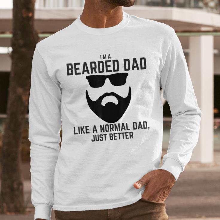 Bearded Dad Beard Humor Superhero Men Long Sleeve T-Shirt Bearded Dad Beard Humor Superhero Men Long Sleeve T-Shirt