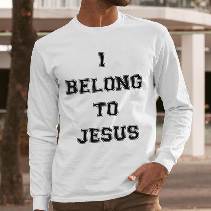 I Belong To Jesus Christian Gym Apparel Christian Dad Men Long Sleeve T-Shirt