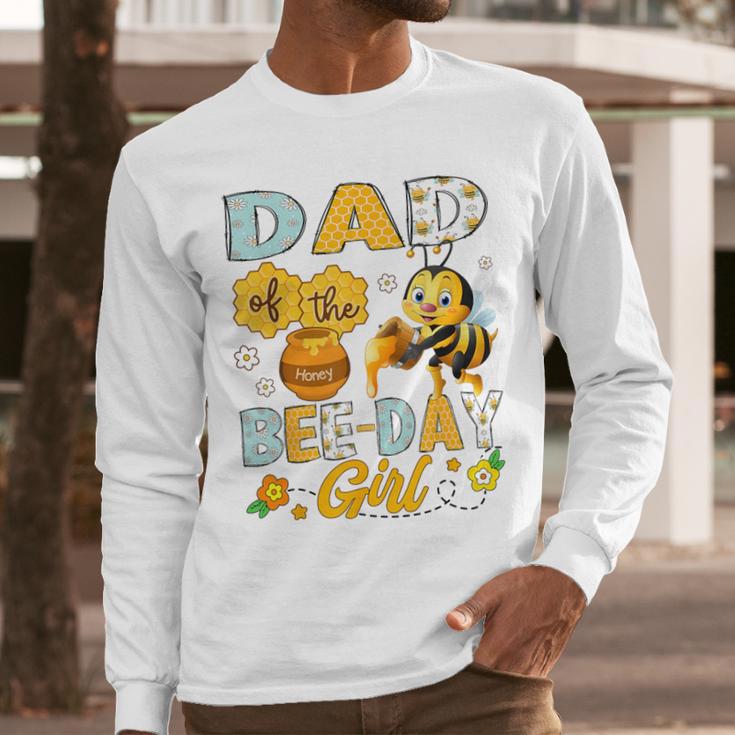 Dad Of The Bee-Day Girl Bee Birthday Party Men Long Sleeve T-Shirt