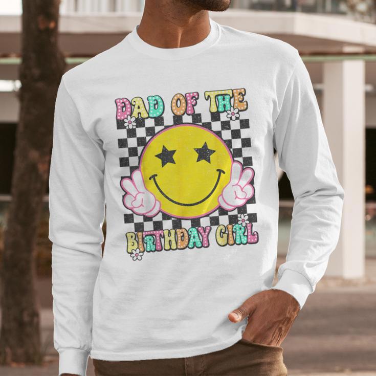 Dad Of The Birthday Girl Retro Family Matching Party Bday Men Long Sleeve T-Shirt