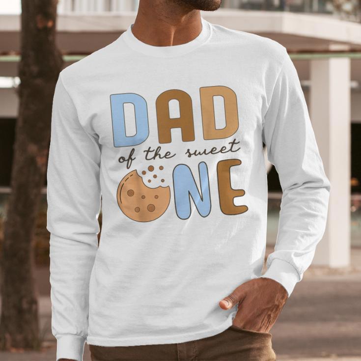 Dad Of The Sweet One Cookies And Milk 1st Birthday Party Men Long Sleeve T-Shirt