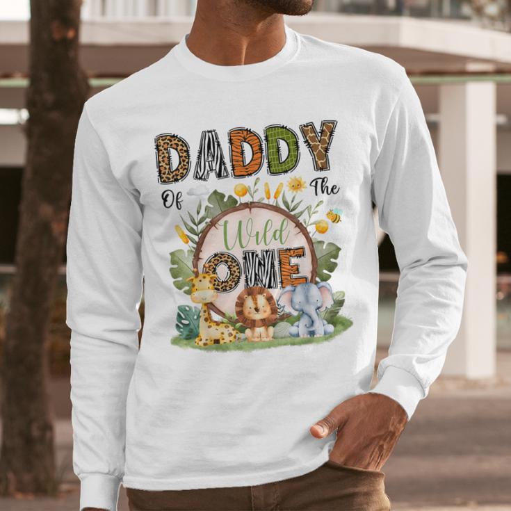 Daddy Of The Wild One 1St Birthday Boy Safari Jungle Men Long Sleeve T-Shirt