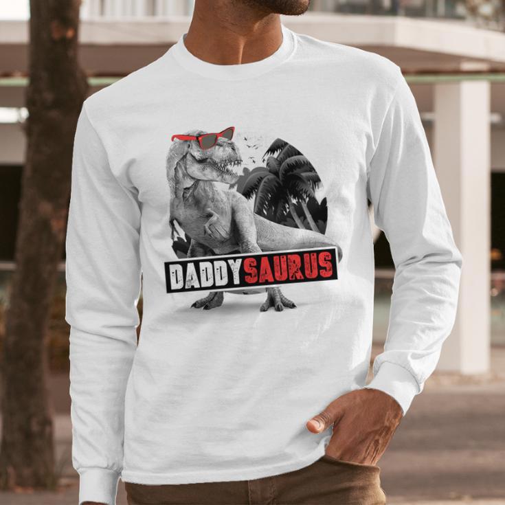 Daddysaurus T-Rex Dad Dinosaur Daddy Saurus Fathers Day Men Long Sleeve T-Shirt