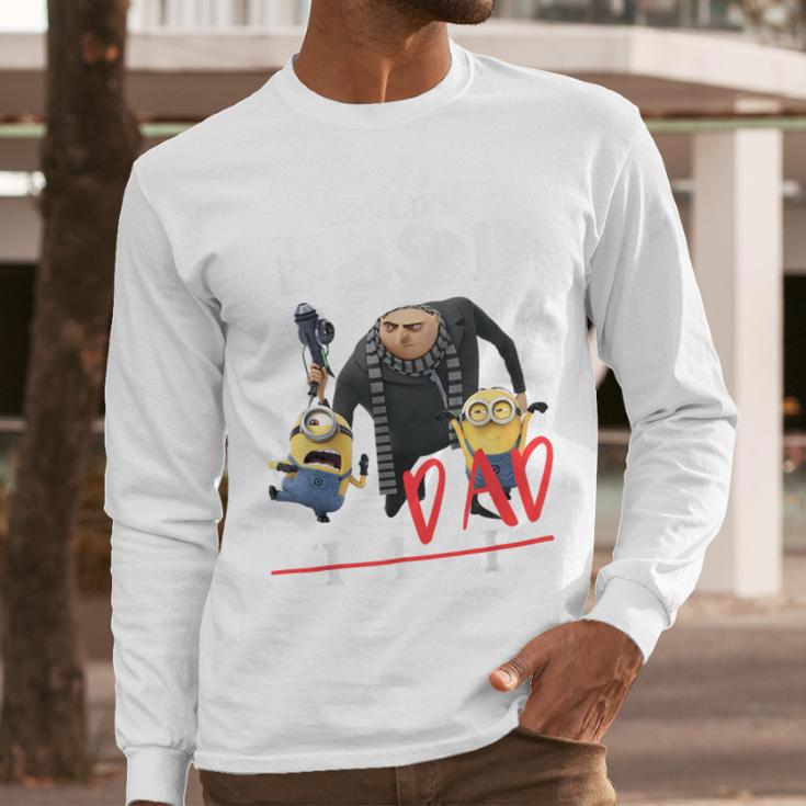 Despicable Me Minions Father's Day World's Best Dad Villain Men Long Sleeve T-Shirt Despicable Me Minions Father's Day World's Best Dad Villain Men Long Sleeve T-Shirt
