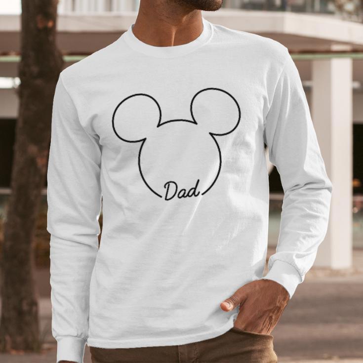 Disney Mickey And Friends Dad Mickey Art Line Pocket Logo Men Long Sleeve T-Shirt Disney Mickey And Friends Dad Mickey Art Line Pocket Logo Men Long Sleeve T-Shirt