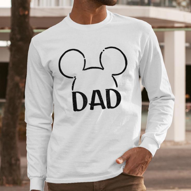 Disney Mickey And Friends Dad Mickey Ears Outline Logo Men Long Sleeve T-Shirt