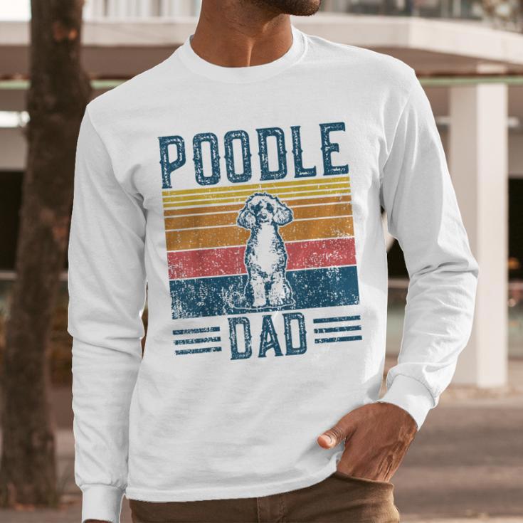 Dog Dad Vintage Poodle Dad Men Long Sleeve T-Shirt