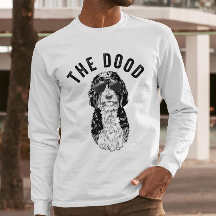 The Dood Bernedoodle Mom Doodle Dog Dad Men Long Sleeve T-Shirt