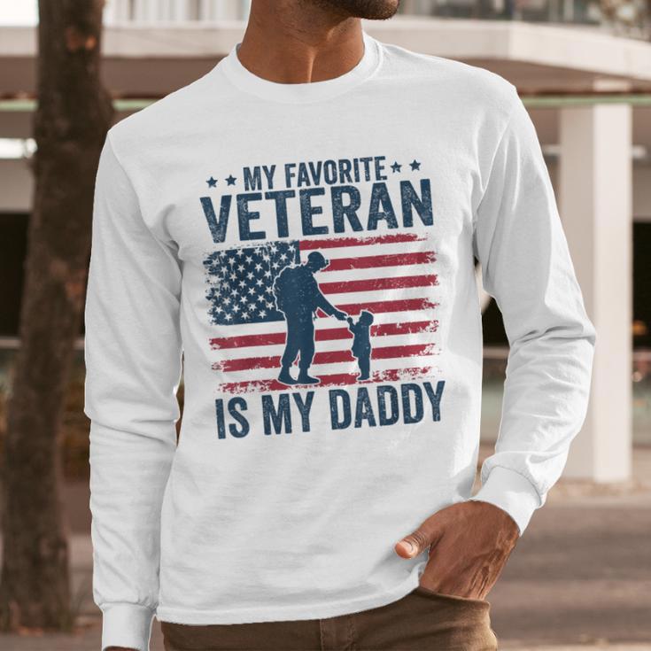 Father Veterans Day My Favorite Veteran Is My Daddy For Kids Men Long Sleeve T-Shirt Father Veterans Day My Favorite Veteran Is My Daddy For Kids Men Long Sleeve T-Shirt