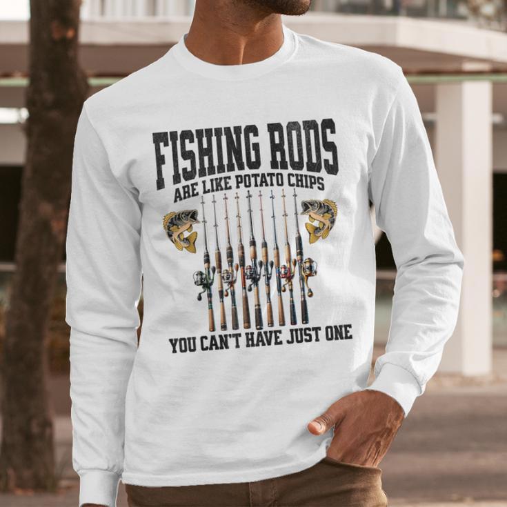 Fishing Tuna Bass Rod Fisherman Cool Dad Quote Men Long Sleeve T-Shirt