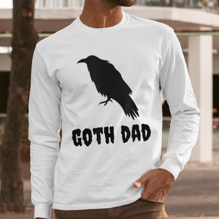 Goth Dad Gothic Bird Crow Emo Father's Day Men Long Sleeve T-Shirt